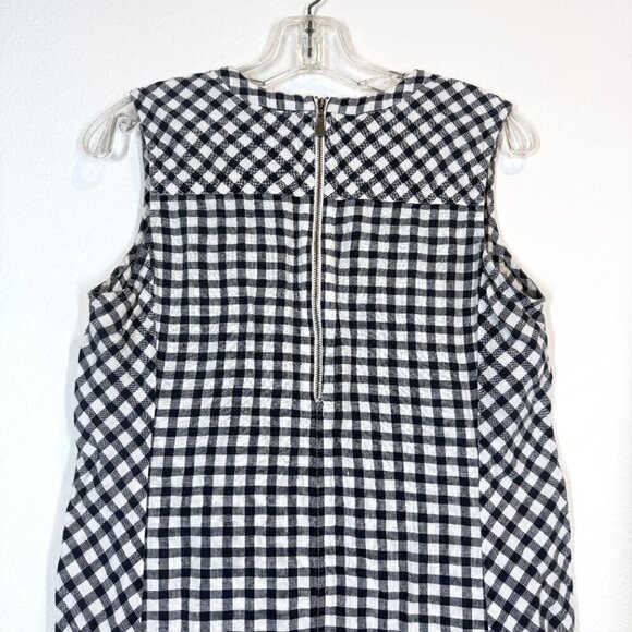 Tommy Bahama‎ Gingham Mini Linen Shift Dress Blue Plaid Pockets Small - Picture 5 of 10